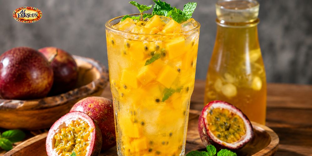Cách làm trà xoài chanh dây thơm mát, chua ngọt hài hòa