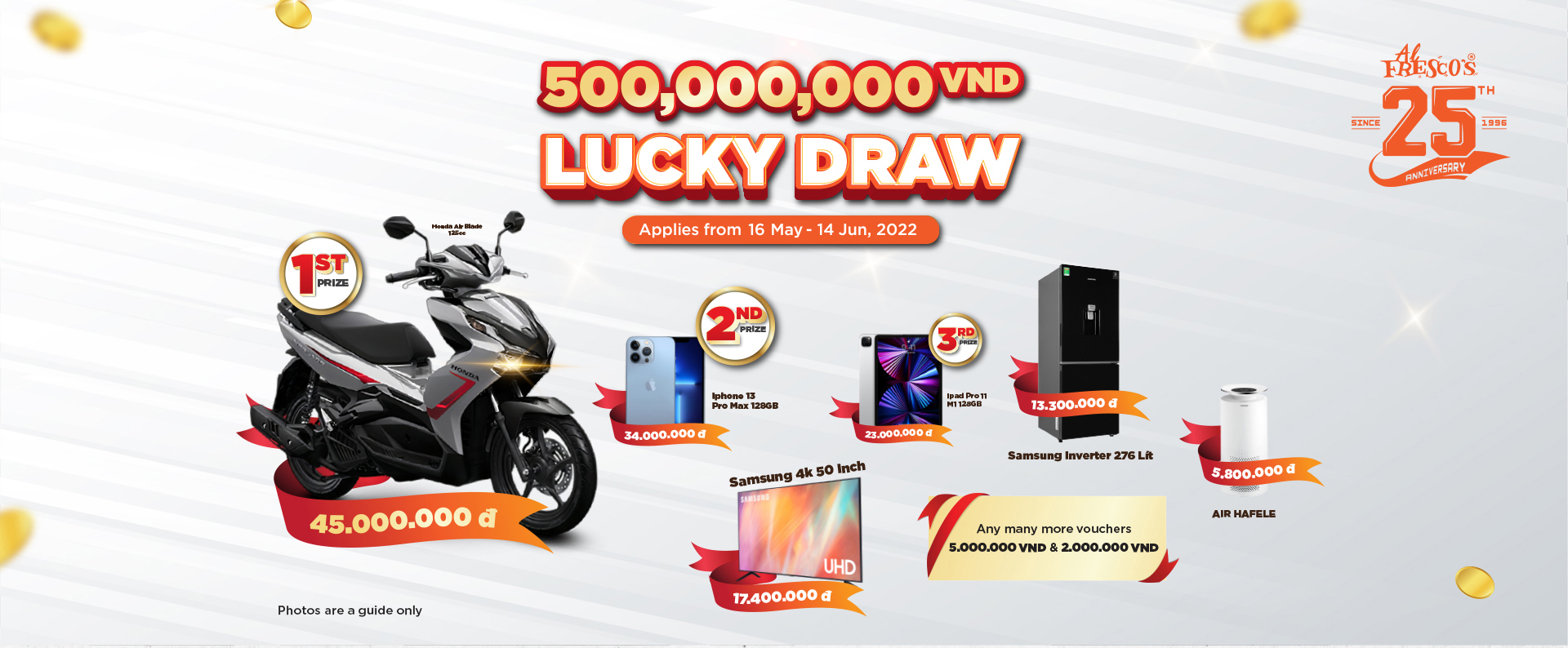 Al Fresco's 25 Year Anniversary Lucky Draw