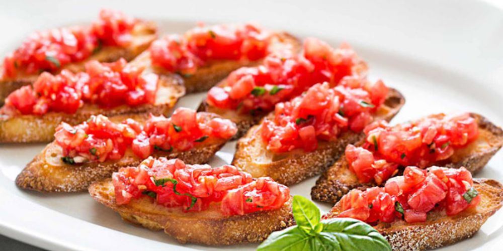 Bruschetta cà chua và basil&nbsp;