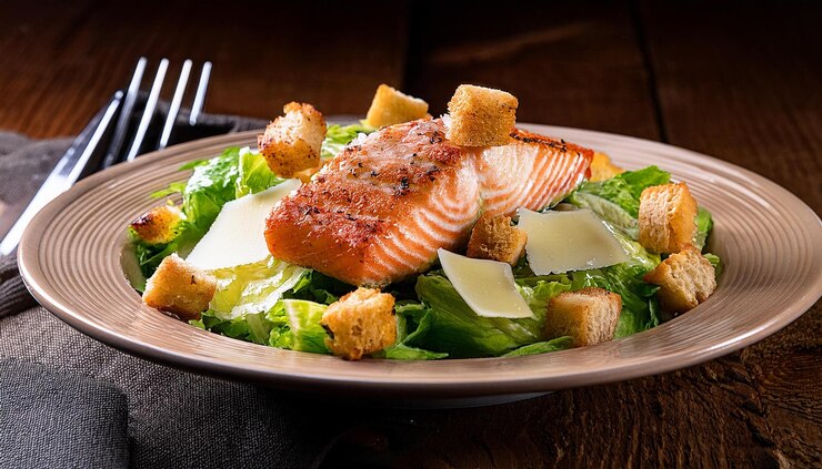 Caesar Salad cá hồi