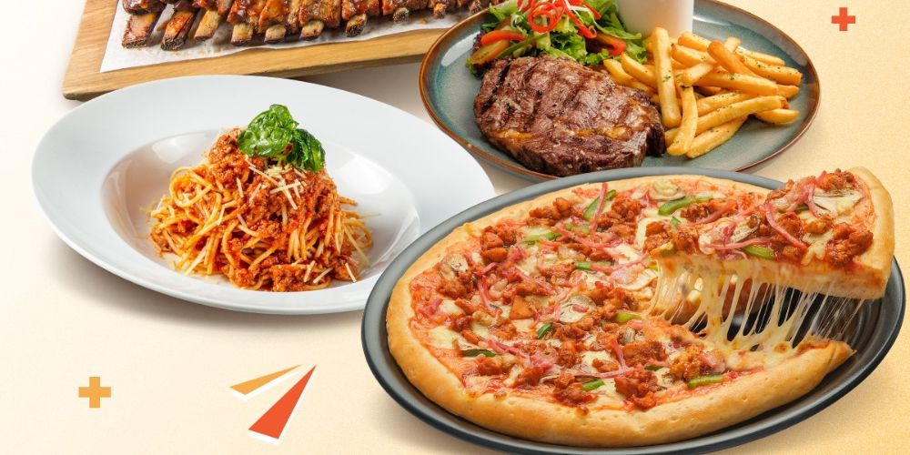 Thực đơn đa dạng tại Al Fresco’s với Pizza, Mì Ý và Bò Bít tết