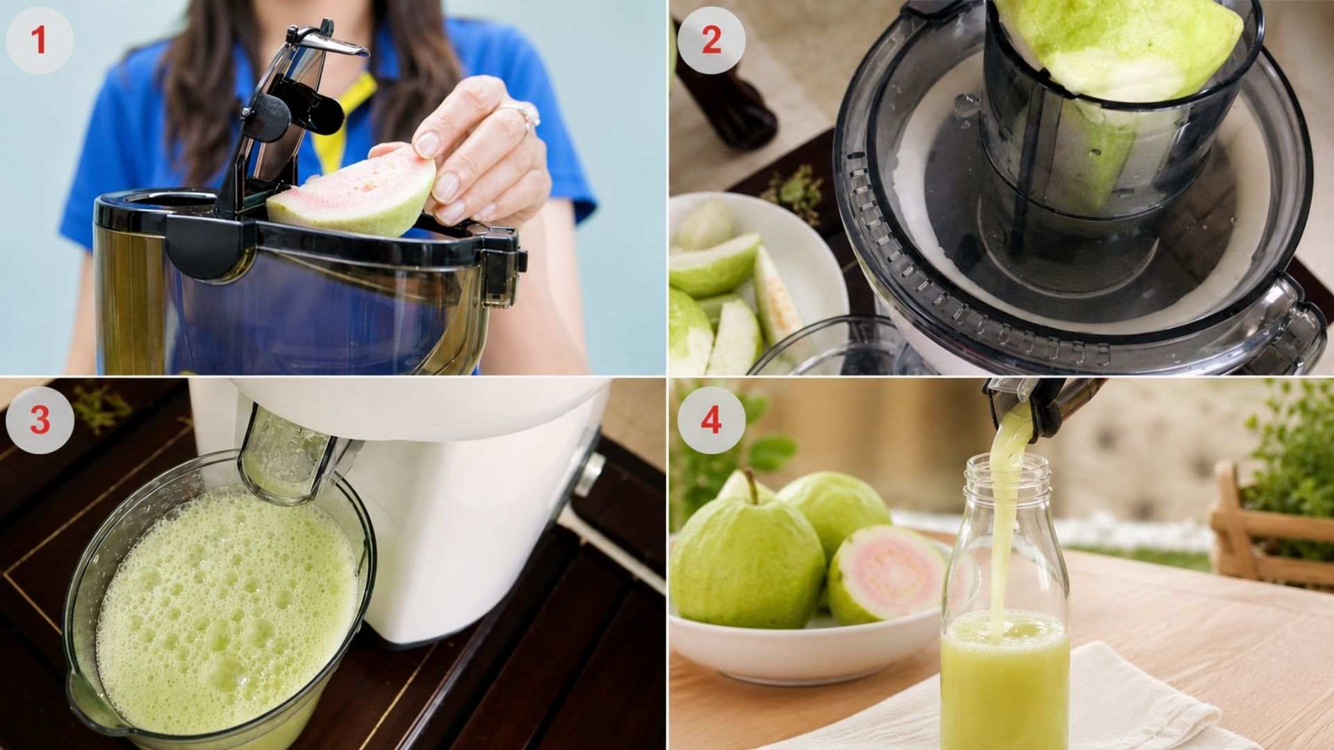 Quy trình làm nước ép ổi đơn giản với máy ép
