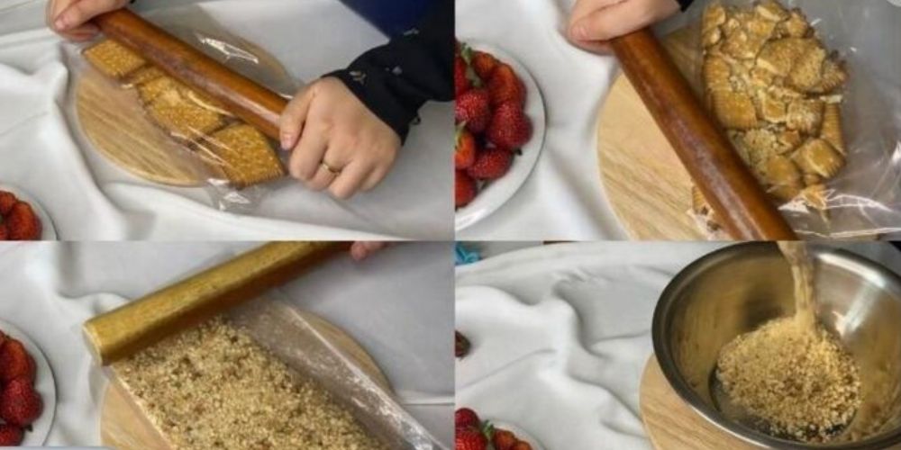 Nghiền bánh và tạo hình đế bánh Mousse