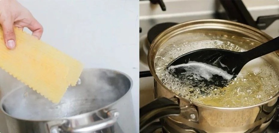 Luộc mỳ lasagna