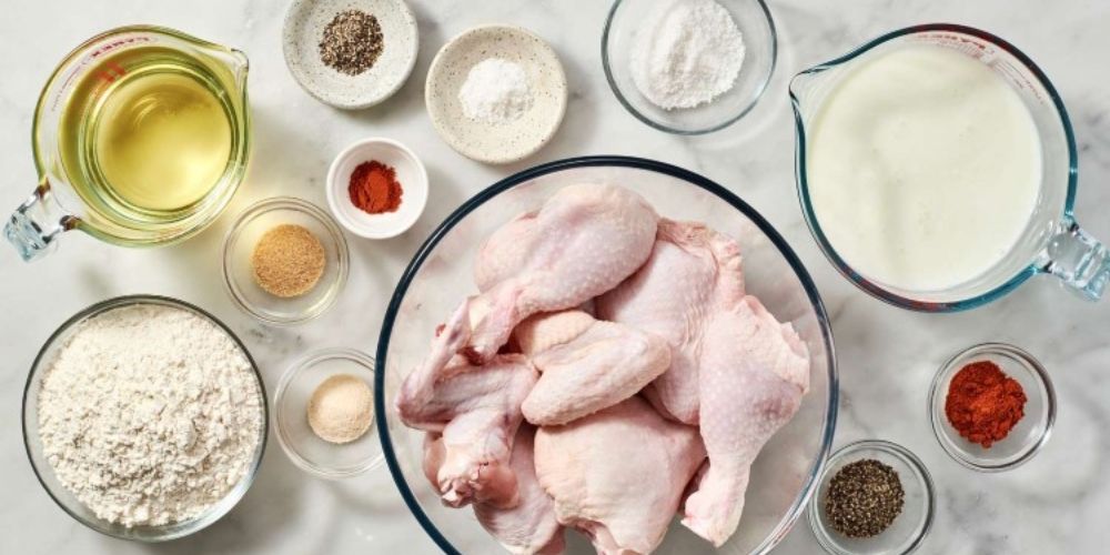 Nguyên liệu cần có cho món gà viên chiên giòn tại nhà