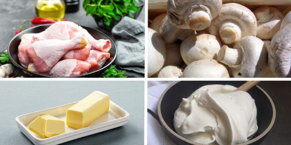 Những nguyên liệu cần có cho món gà xốt kem béo thơm
