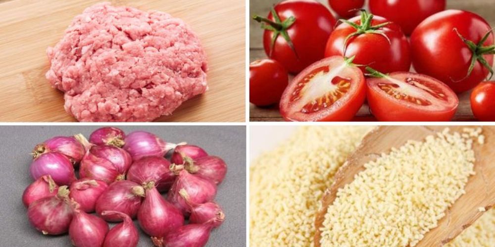 Một số nguyên liệu cơ bản làm thịt băm sốt cà chua 