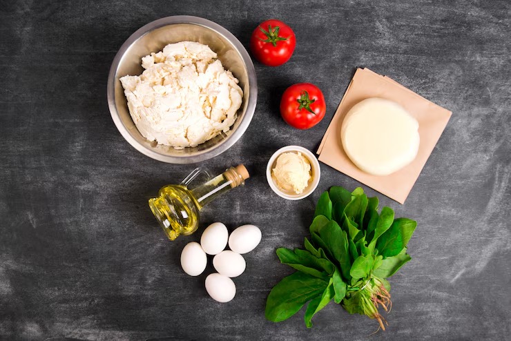 Nguyên liệu cần làm xốt pizza kem béo (Alfredo)