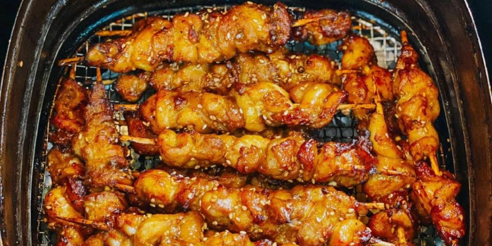 Nướng thịt bằng nồi chiên không dầu đến khi vàng đều