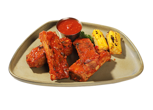 Món sườn nướng PYGMY PLATTER phết xốt đậm đà tại hệ thống Al Fresco's