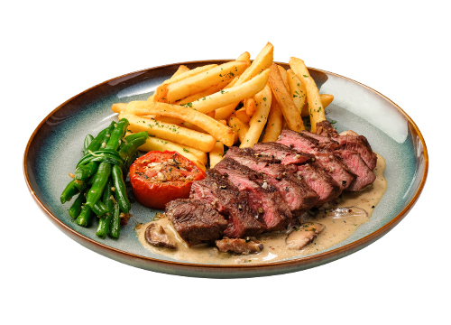Pan Seared Steak In Butter Sauce với lõi thăn bò
