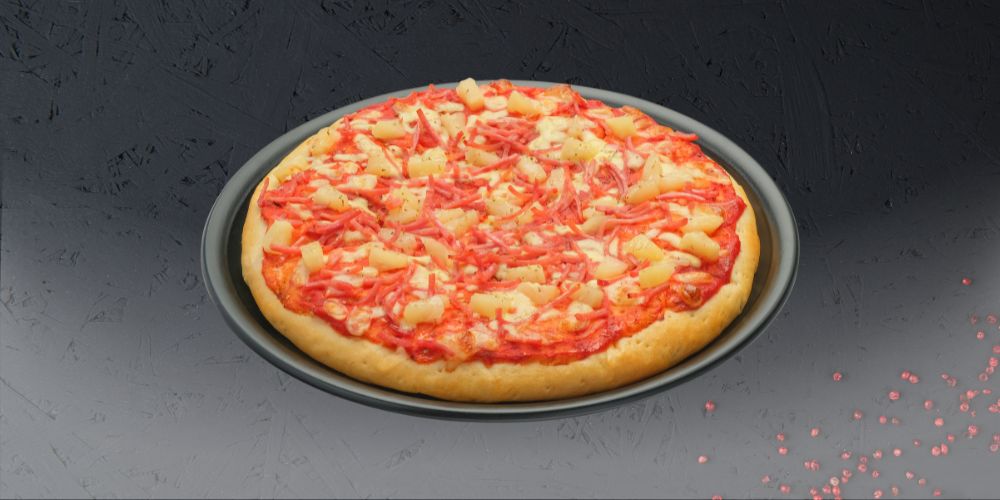 Pizza Hawaiian kết hợp jambon mặn và dứa ngọt đặc trưng