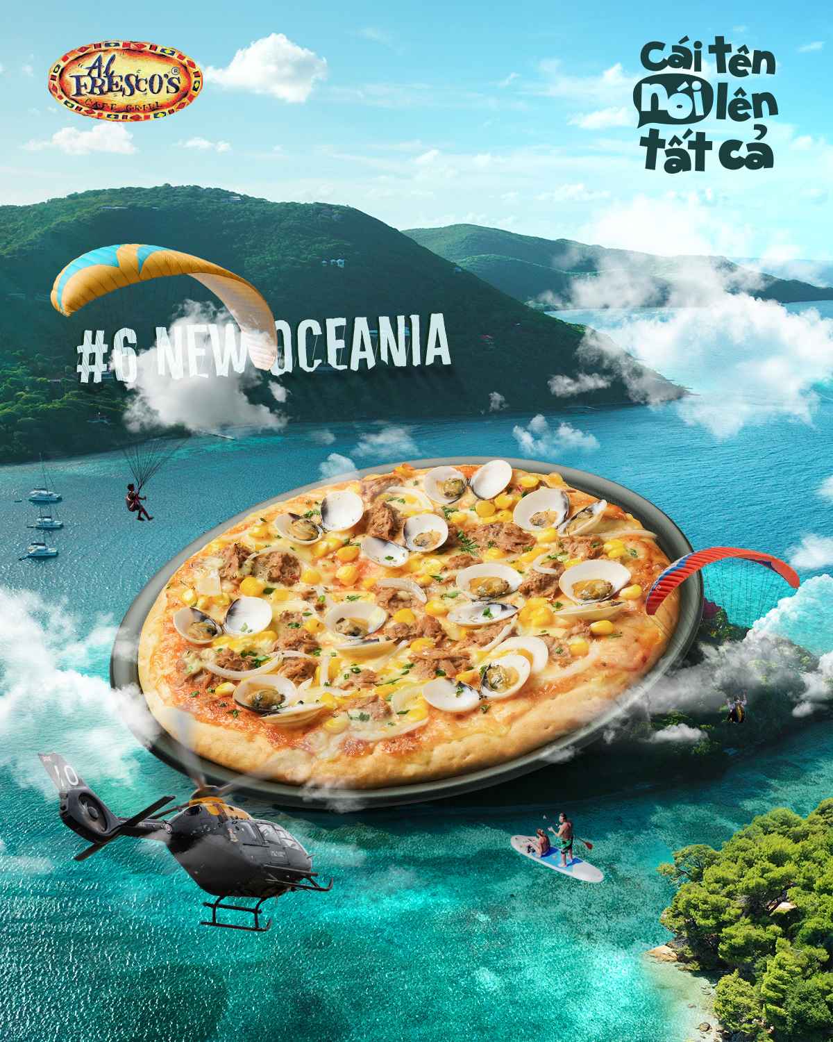 Pizza hải sản nhiệt đới