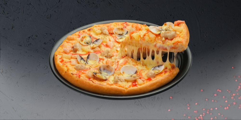Pizza hải sản Tropicana mang hương vị biển cả tươi ngon