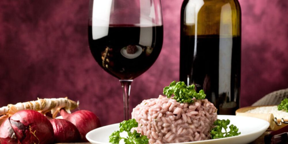 Risotto rượu vang đỏ đậm vị