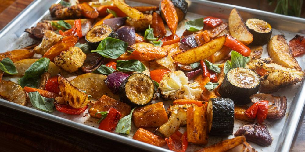 Rau củ nướng ăn kèm cho bữa ăn healthy