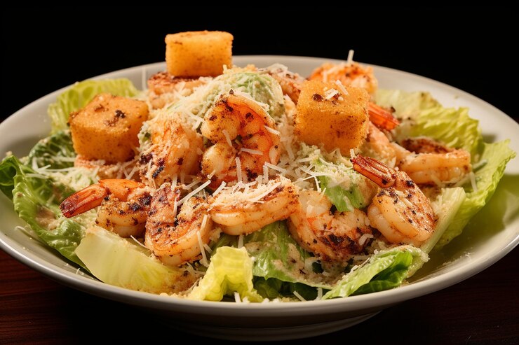 Salad tôm nướng 