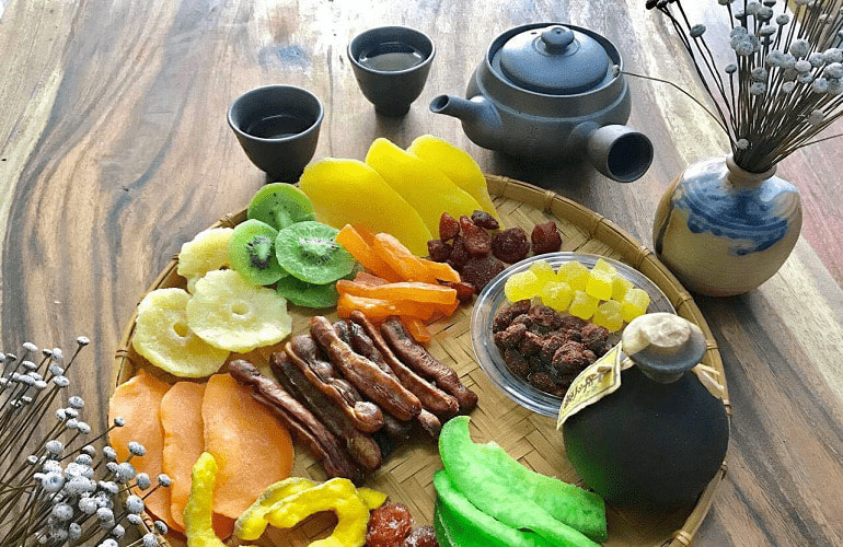 Trái cây sấy dẻo ngọt dịu, giữ trọn hương vị tự nhiên