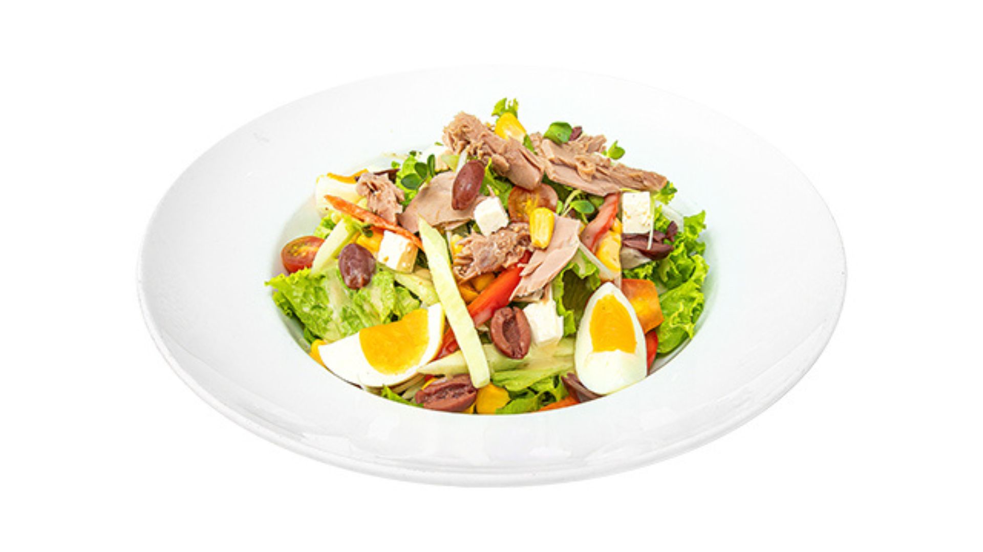 Tuna Feta Cheese Salad kết hợp cá ngừ và phô mai Feta, phù hợp cho bữa ăn nhẹ nhưng đủ vị.
