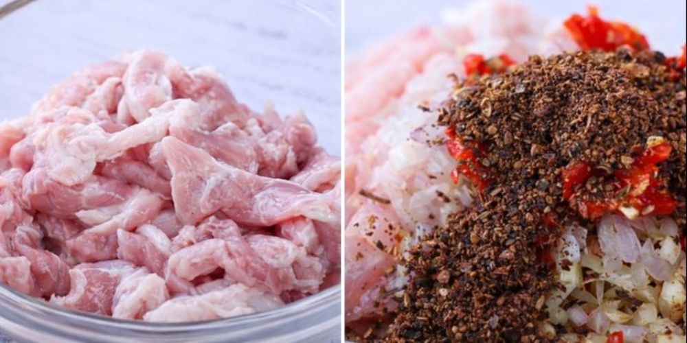 Ướp thịt với mắc khén để thấm vị cay tê đặc trưng