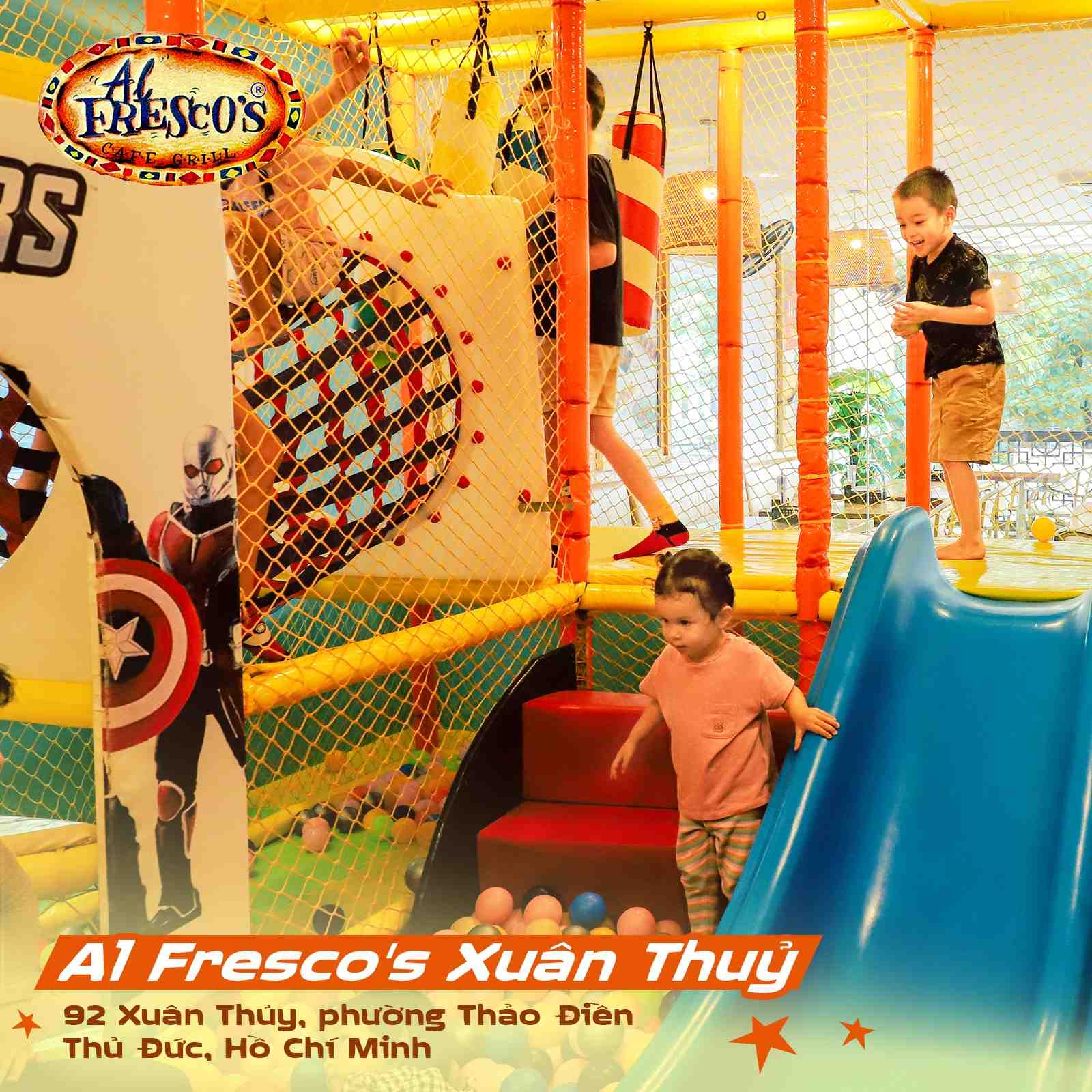 Al Fresco’s Xuân Thủy với sân chơi trẻ em rộng rãi