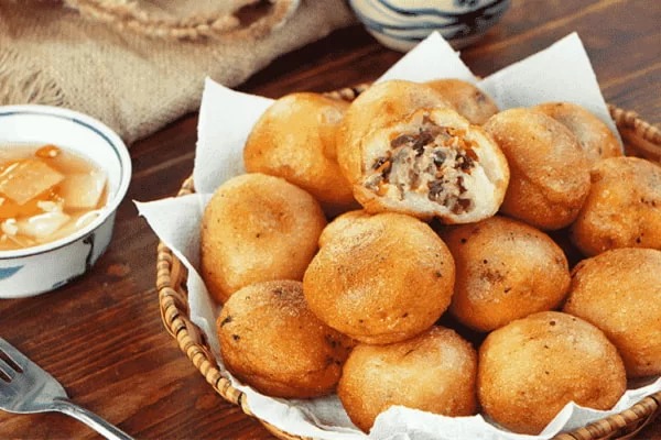 Bánh bao mini chiên