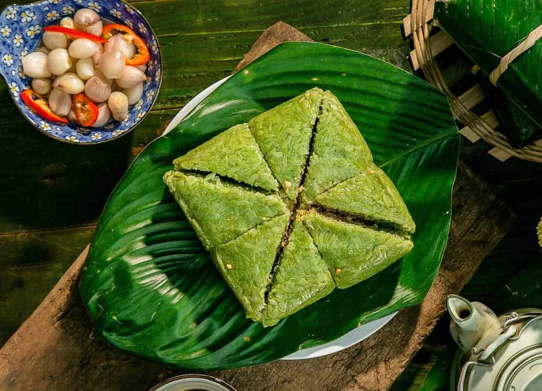 Bánh chưng là món ăn truyền thống tại miền Bắc vào mỗi dịp Tết