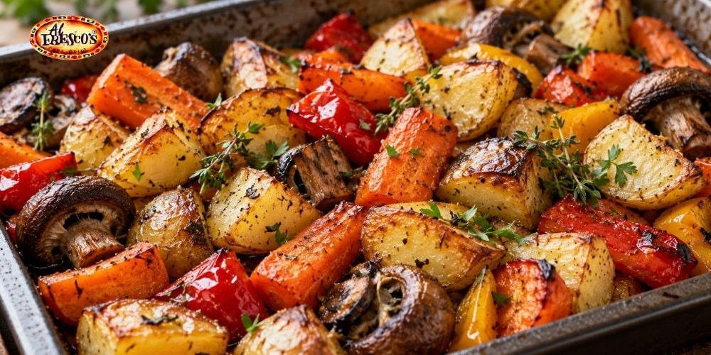 độ chín của rau củ nướng