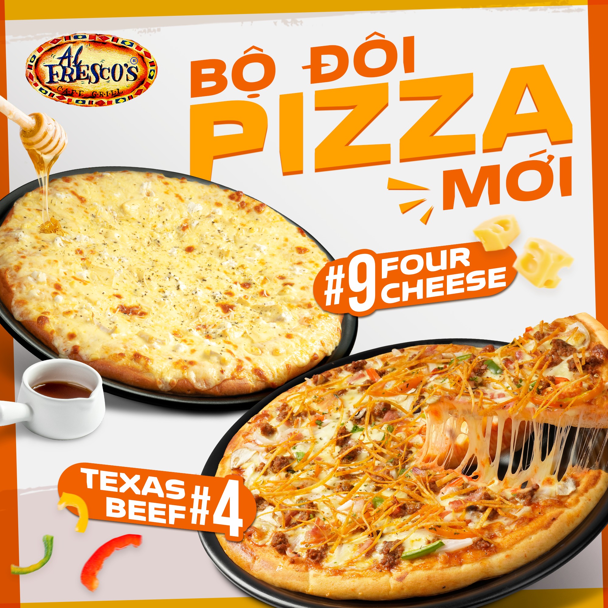 Pizza kết hợp với phô mai là món ăn luôn được yêu thích