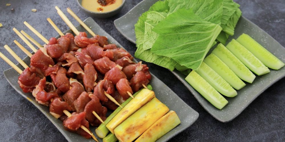 Nguyên liệu để làm bò xiên nướng tại nhà