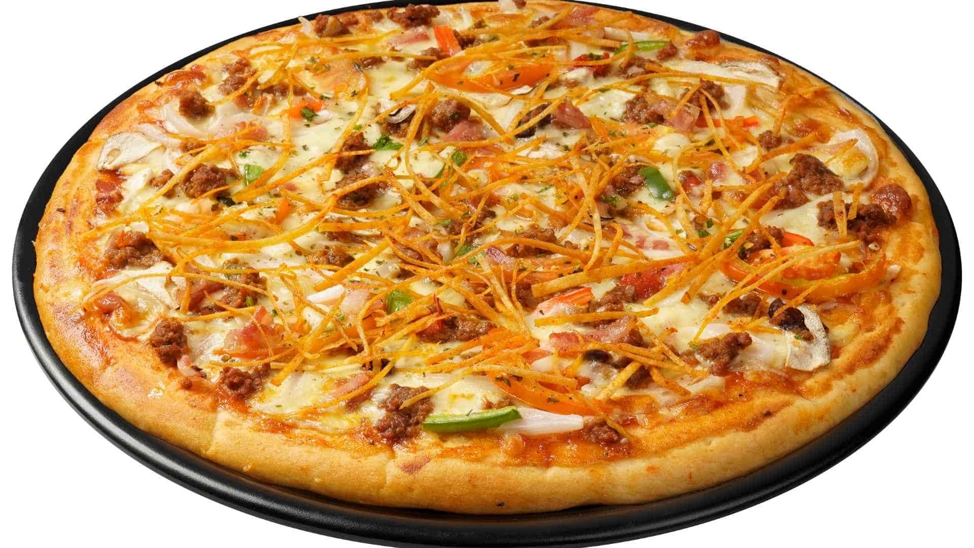 Pizza bò nướng thơm lừng, đế giòn chuẩn vị