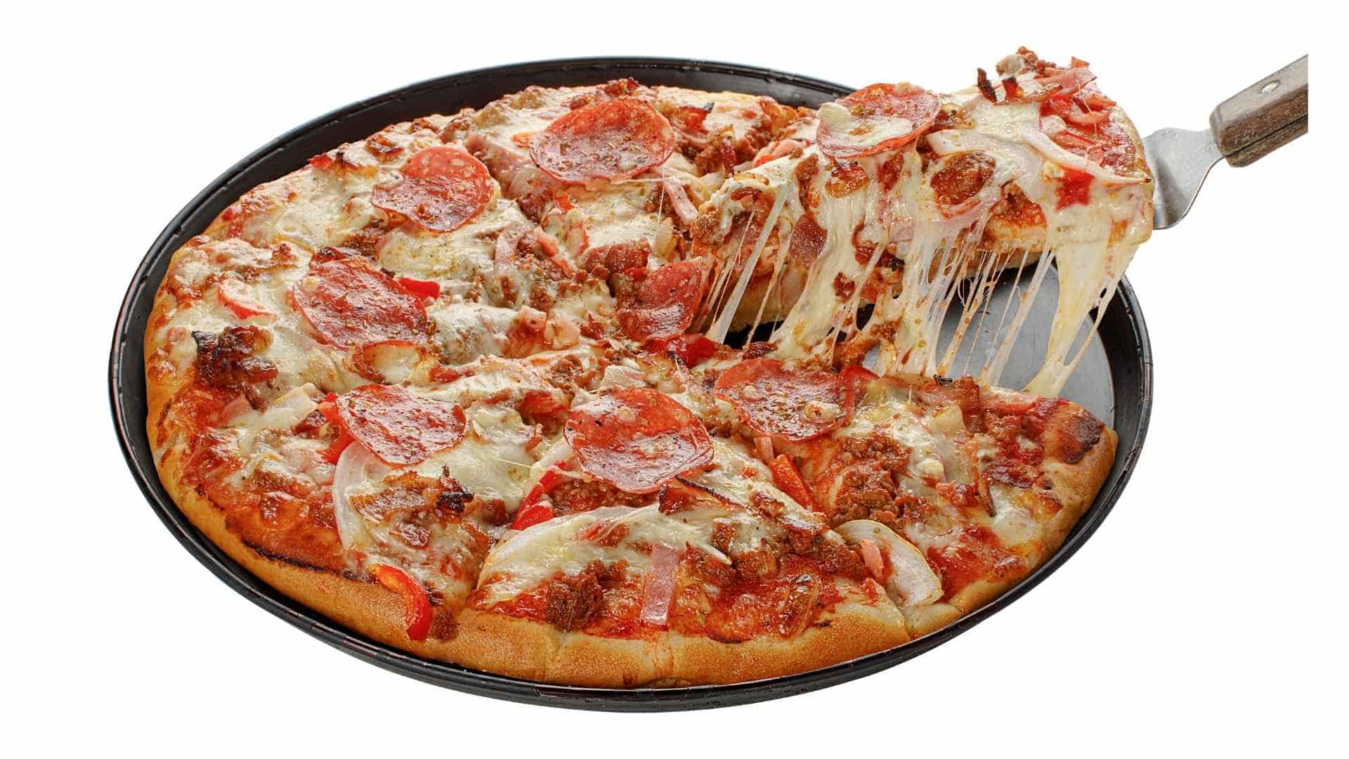 Pizza thịt xông khói nóng hổi, thơm lừng