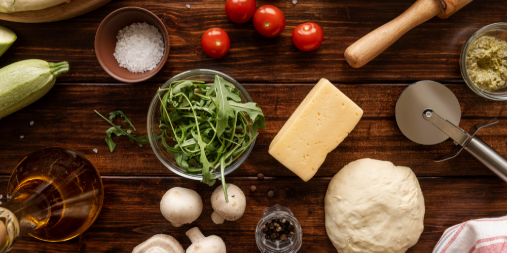 Nguyên liệu làm pizza phô mai
