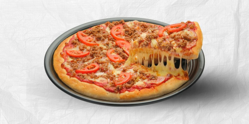 Pizza bò phô mai kép double Cheese Burger