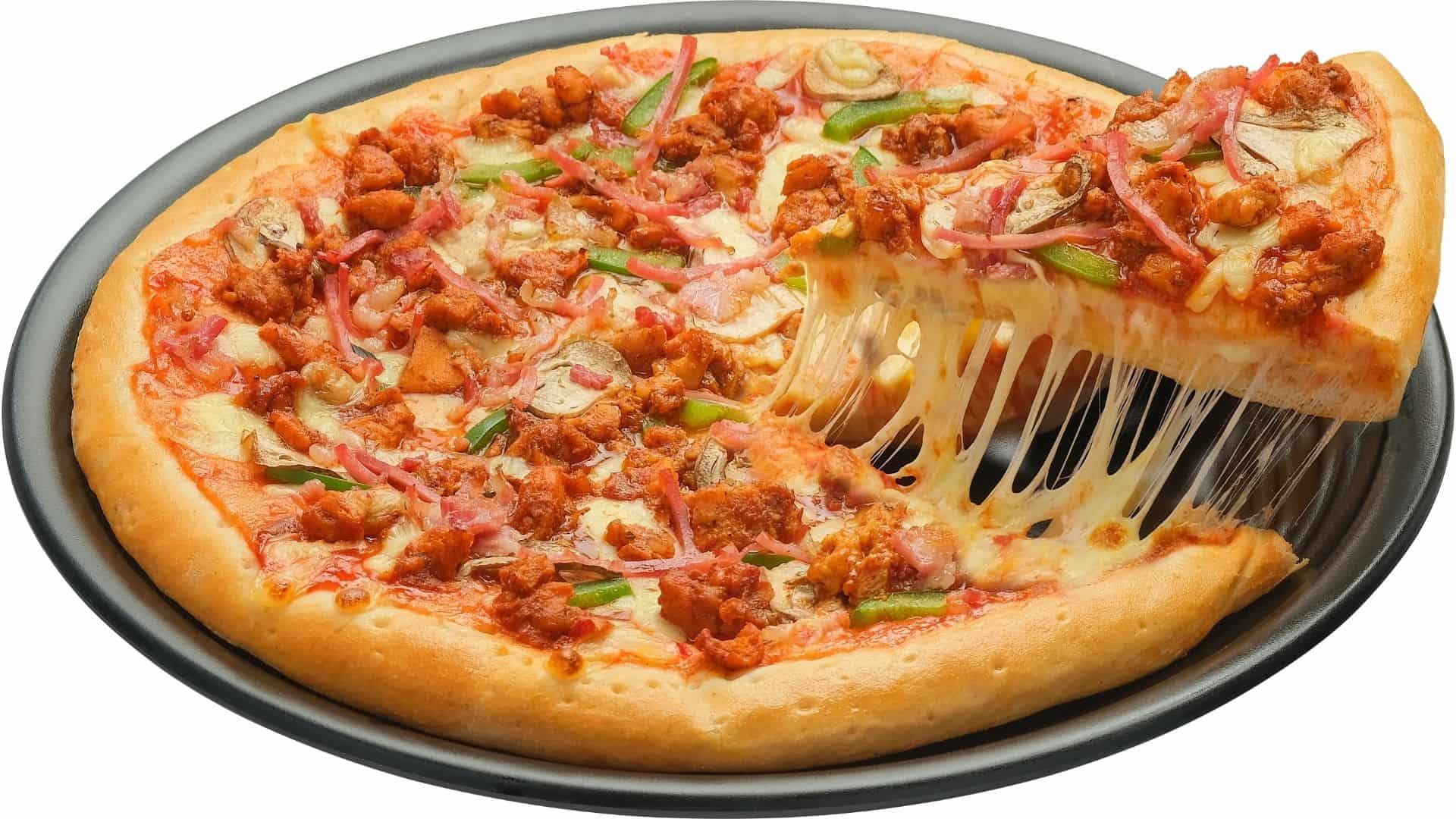 ăn pizza buổi trưa