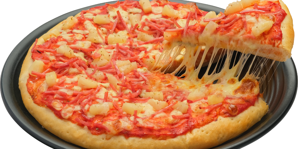 Pizza phô mai kéo sợi Hawaiian