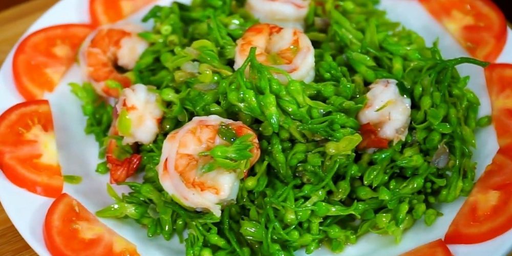 Salad tôm hoa thiên lý 