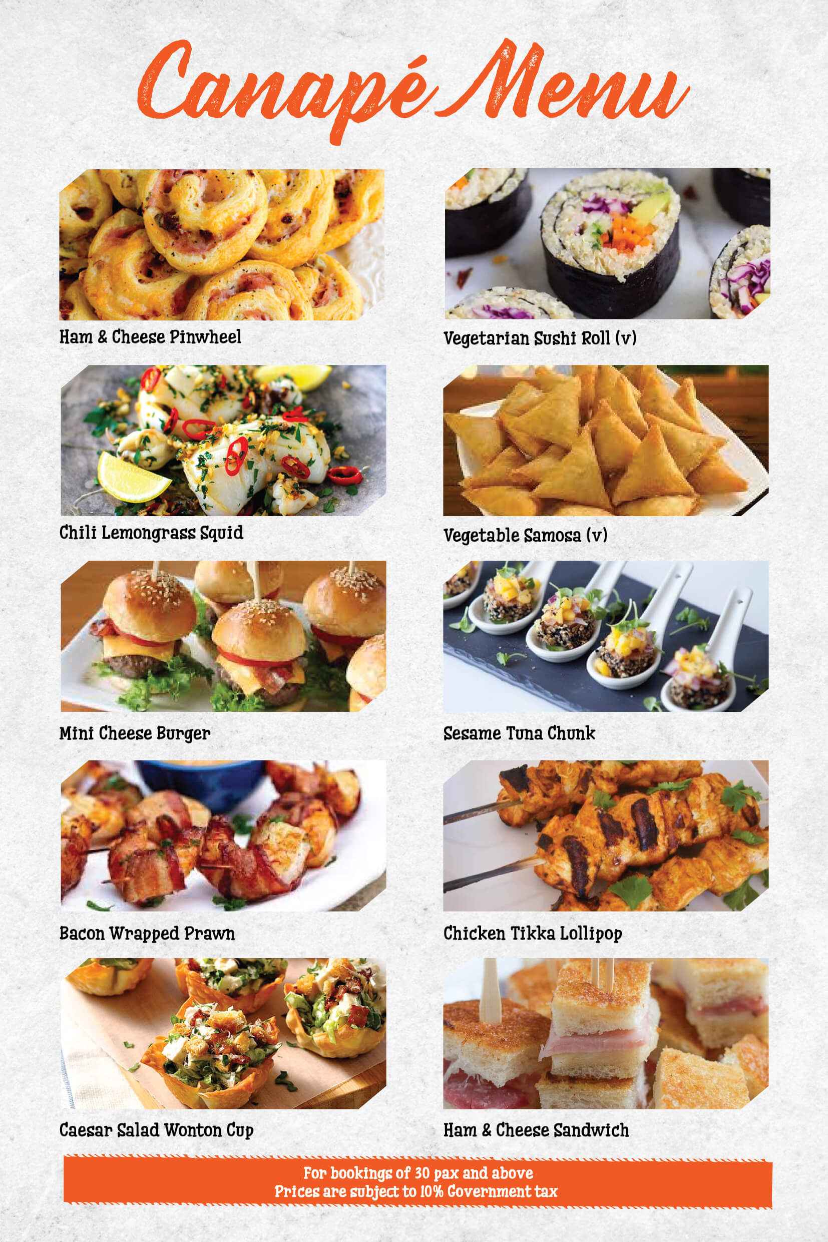 Thực đơn finger food số 2