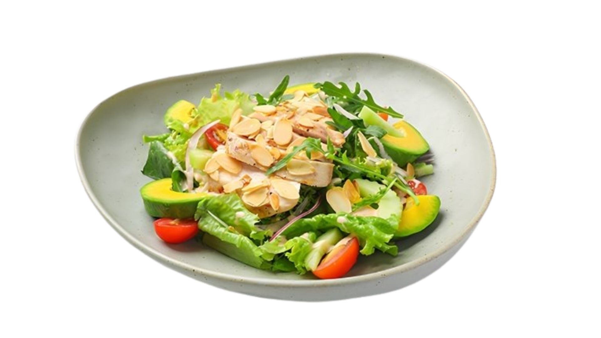 Grilled Chicken & Almond Salad là gợi ý dành cho những ai yêu thích salad kèm thịt gà